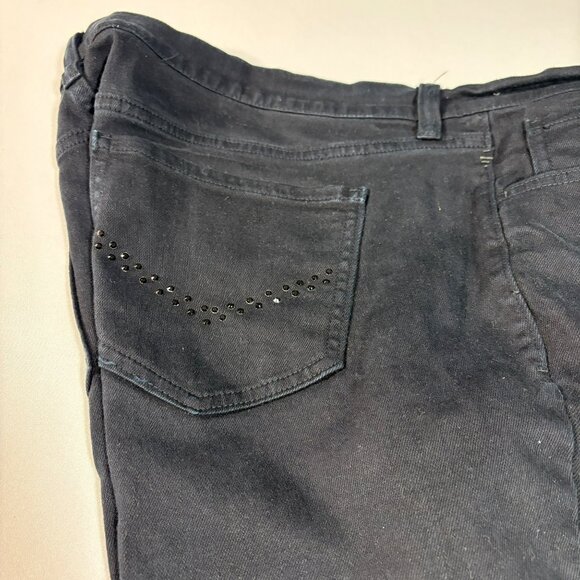 Old Navy Womens Black Denim Jeans Size 16 With Studded Pockets - Picture 4 of 10